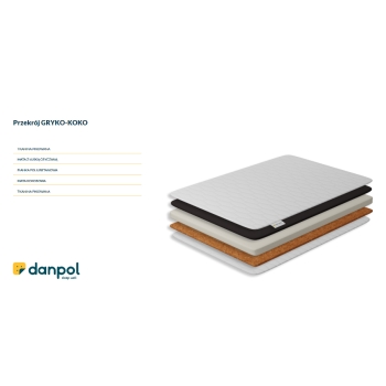 Materac do łóżeczka 140x70x9 gryko-kokos