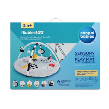 Sensoryczna mata edukacyjna BabiesBoo z lusterkiem – rozwój od pierwszych dni