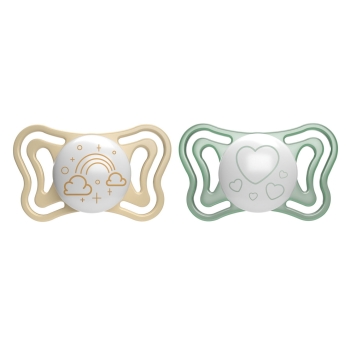 CHICCO Smoczek Silikonowy PhysioForma Light LUMI 2-6m, 2 szt.