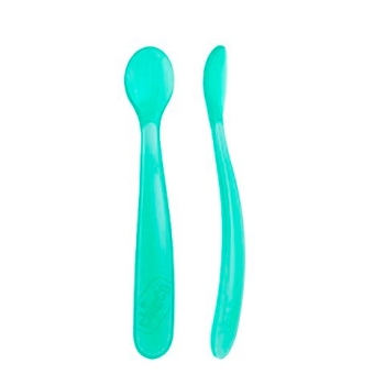 Miękkie Łyżeczki Silikonowe dla Dzieci 6m+, 2 sztuki, Kolor Niebieski