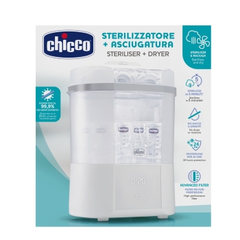 Sterylizator z Suszarką Chicco ALL-IN-ONE Parowy 2w1 do Butelek