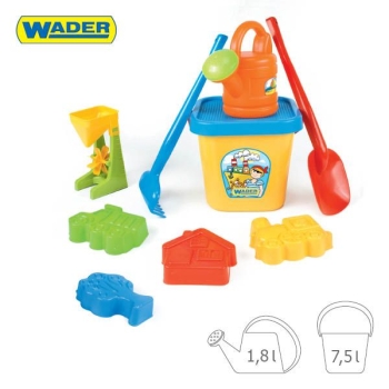 WADER Duży Komplet Zabawek do Piasku - Zestaw Akcesoriów dla Dzieci