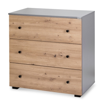 Komoda Dziecięca PAULINE Grafit-Dąb: Nowoczesność i Funkcjonalność