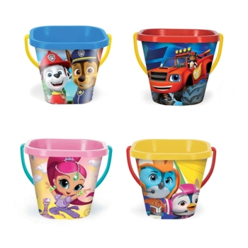 Kwadratowe Wiaderko do Piaskownicy Nickelodeon 2L dla Dzieci