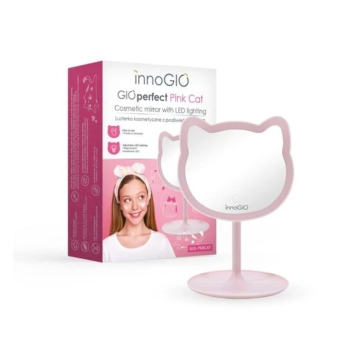 Lusterko LED GIOperfect Różowy Kotek dla Dziewczynki – Kosmetyczne
