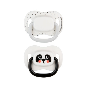 Smoczek Uspokajający BabiesBoo Silikonowy Symetryczny 0-6m Biały 2 szt.