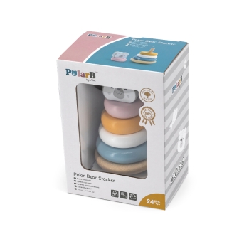 Viga Drewniana Piramidka Miś – Edukacyjna Układanka dla Maluszka