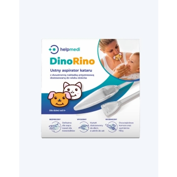 HELPMEDI DinoRino Aspirator Ustny do Kataru dla Niemowląt z Nakładkami Antystresowymi