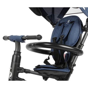 Rowerek Trójkołowy Składany Rito Star Blue z Prowadnikiem