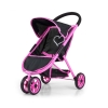 Wózek dla lalek Susie Milly Mally trójkołowy czarno-różowy