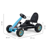 Gokart na pedały dla dzieci Milly Mally Viper niebieski z regulowanym fotelem