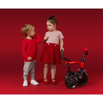 Rowerek Trójkołowy Qplay Ant Czerwony Składany dla Dzieci 2-6 lat