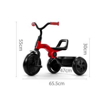 Rowerek Trójkołowy Qplay Ant Czerwony Składany dla Dzieci 2-6 lat