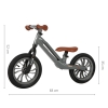 Rowerek biegowy RACER dla dzieci szary z lekkiej ramy magnezowej