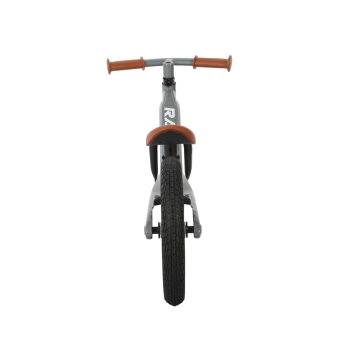 Rowerek biegowy RACER dla dzieci szary z lekkiej ramy magnezowej