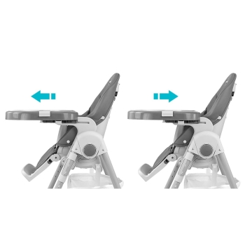 Krzesełko do karmienia Bueno szare wielofunkcyjne 6-36m | Reg. wysokość