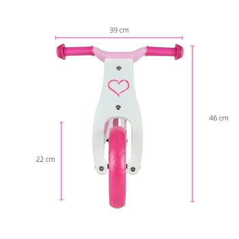 Rowerek Biegowy Drewniany 2w1 LOOK Hearts - Trójkołowy / Dwukołowy