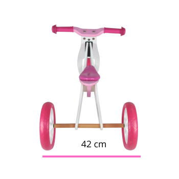 Rowerek Biegowy Drewniany 2w1 LOOK Hearts - Trójkołowy / Dwukołowy