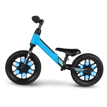 Rowerek biegowy Qplay Spark Blue 12 cali LED dla dzieci 3-6 lat