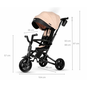 Rowerek trójkołowy Nova Niello khaki MILLY MALLY