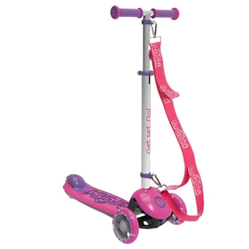 Hulajnoga Trunki 3-kołowa składana różowa dla dziewczynki 3+ lat