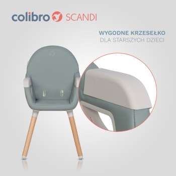 Krzesełko do karmienia 3w1 COLIBRO SCANDI AGAVA - Wielofunkcyjne
