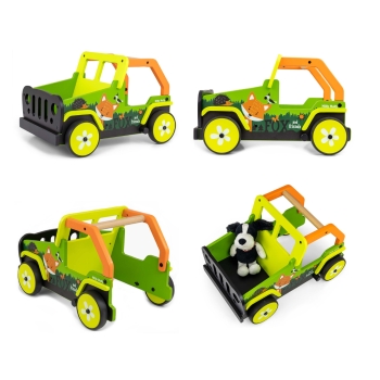 Drewniany Chodzik-Pchacz Explorer Fox and Friends dla Dzieci 12-36m