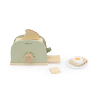 VIGA PolarB Zielony Toster Drewniany do Zabawy z Akcesoriami