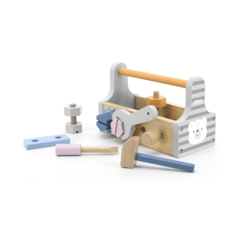 Viga Polar Bear Drewniana Skrzynka z Narzędziami dla Dzieci 3+
