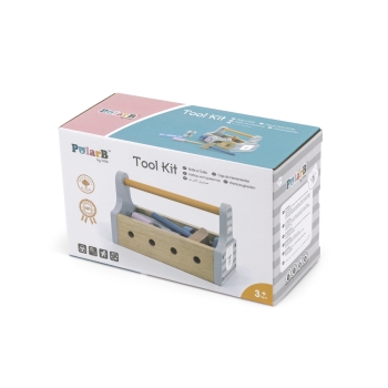 Viga Polar Bear Drewniana Skrzynka z Narzędziami dla Dzieci 3+