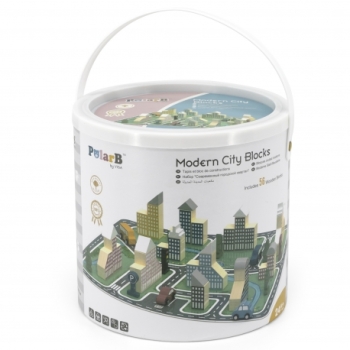 Drewniana Makieta Klocki Miasto Viga PolarB - Buduj i Twórz!