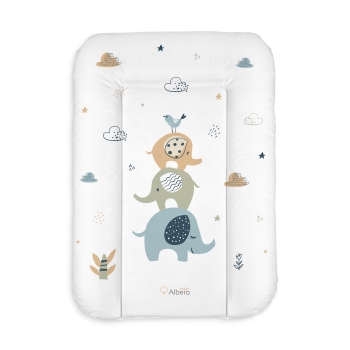 Miękka Mata do Przewijania Niemowląt 70x50 cm Włóknina Słoniki