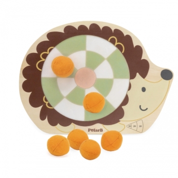 Drewniana Gra Zręcznościowa Jeżyk VIGA z Tarczą i Kuleczkami – Rozwojowa Zabawka dla Dzieci