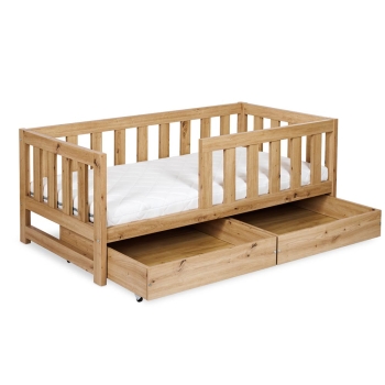 Klupś Łóżko Młodzieżowe Amelia Dąb 160x80 cm z Barierką