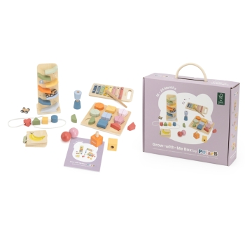 VIGA Edukacyjny Zestaw Drewnianych Zabawek Manualni Odkrywcy 18-24m