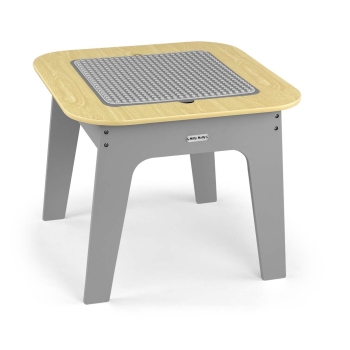 MILLY MALLY Zestaw Mebli Dziecięcych Olaf Blocks – Stolik, 2 Krzesełka, Ciemnoszary