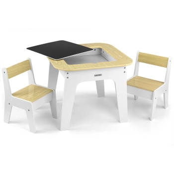 Milly Mally Zestaw Meble Dziecięce Olaf Blocks Stolik + 2 Krzesełka Białe