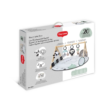 Tiny Love Gimnastyka dla Bobasa ze Stojakiem Décor Luxe Czarno-Biała Mata