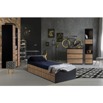 Biurko KLUPŚ DALIA Antracyt-Dąb LITTLE SKY – Komfortowa nauka