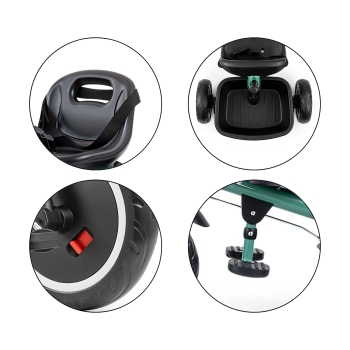 Milly Mally Axel Rowerek Trójkołowy Regulowany Wolne Koło Dark Green