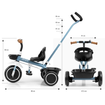 MILLY MALLY 6192 Rowerek trójkołowy Axel denim