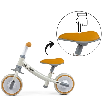 Milly Mally Rowerek Biegowy Skippy White EVA 18m+ Lekka Rama