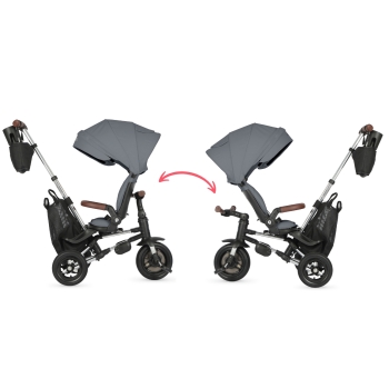 MILLY MALLY 6457 Qplay Rowerek Trójkołowy Nova Deluxe Grey