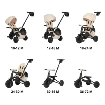 Rowerek Trójkołowy Qplay Nova Max Beżowy Millly Mally 6304