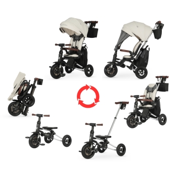 MILLY MALLY 6456 Qplay Rowerek Trójkołowy Nova Deluxe Beige