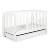 KLUPŚ Łóżeczko-Tapczanik OLIVIA 140x70 cm Białe z Drewna Sosnowego