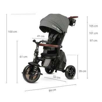 Qplay Comfo Max Rowerek Trójkołowy Wielofunkcyjny 10-72m