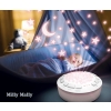 Milly Mally Miś Pluszowy z Projektorem Gwiazd Kołysanki Szum Milly Bear Pink