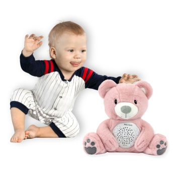 Milly Mally Miś Pluszowy z Projektorem Gwiazd Kołysanki Szum Milly Bear Pink