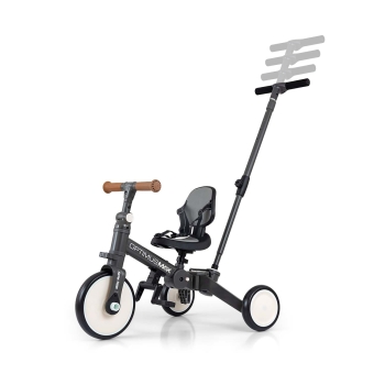 Milly Mally Rowerek Biegowy Trójkołowy 5w1 Optimus Max Ciemnoszary